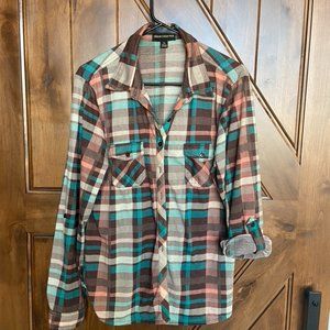 Button down cotton flannel